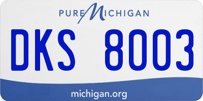 MI license plate DKS8003
