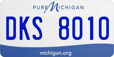 MI license plate DKS8010