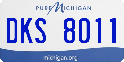 MI license plate DKS8011