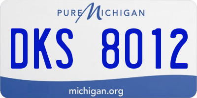 MI license plate DKS8012
