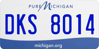 MI license plate DKS8014