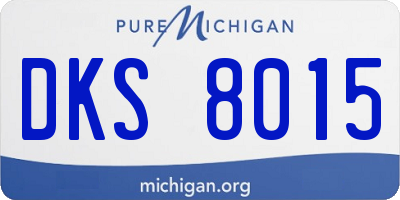 MI license plate DKS8015