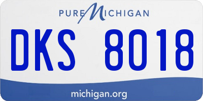 MI license plate DKS8018