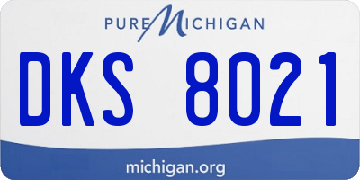 MI license plate DKS8021