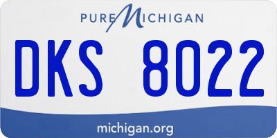 MI license plate DKS8022
