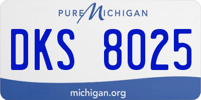 MI license plate DKS8025