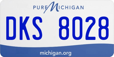 MI license plate DKS8028