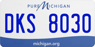 MI license plate DKS8030