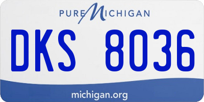 MI license plate DKS8036