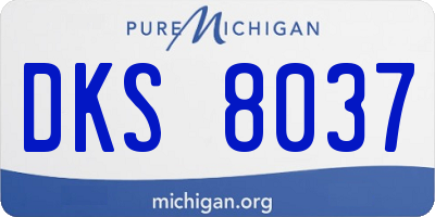 MI license plate DKS8037