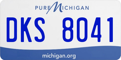 MI license plate DKS8041