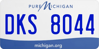 MI license plate DKS8044