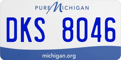 MI license plate DKS8046