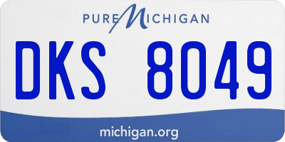 MI license plate DKS8049