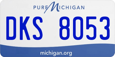 MI license plate DKS8053