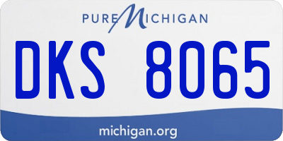 MI license plate DKS8065