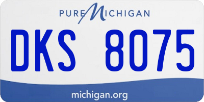 MI license plate DKS8075