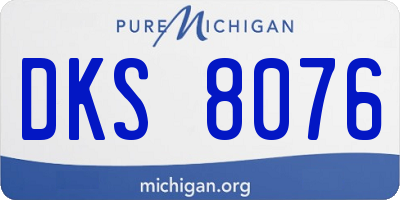 MI license plate DKS8076