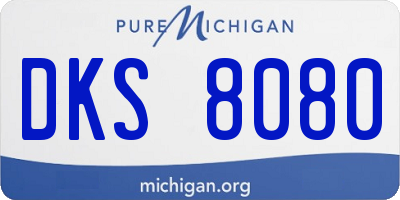 MI license plate DKS8080