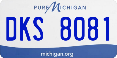 MI license plate DKS8081