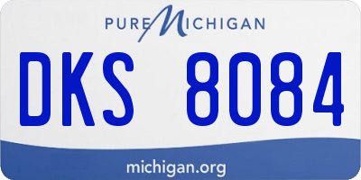 MI license plate DKS8084