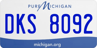 MI license plate DKS8092