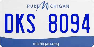 MI license plate DKS8094