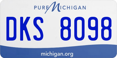 MI license plate DKS8098