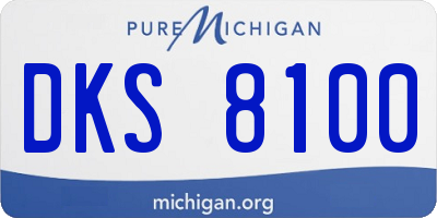 MI license plate DKS8100