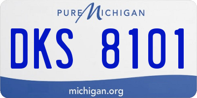MI license plate DKS8101
