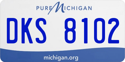 MI license plate DKS8102