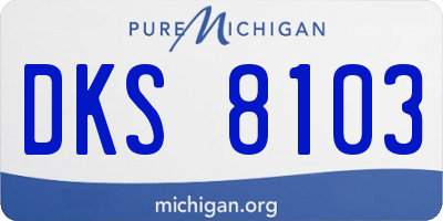 MI license plate DKS8103