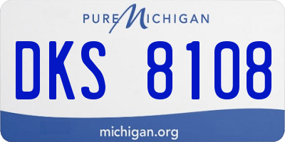 MI license plate DKS8108