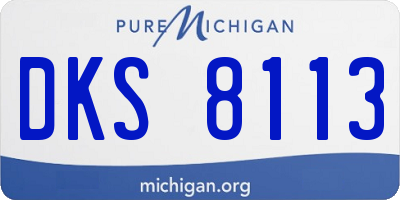 MI license plate DKS8113