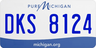 MI license plate DKS8124