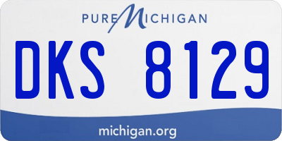 MI license plate DKS8129