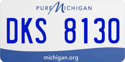 MI license plate DKS8130