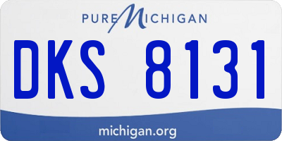 MI license plate DKS8131