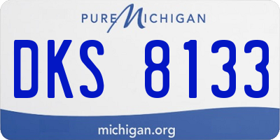 MI license plate DKS8133