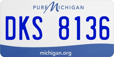 MI license plate DKS8136