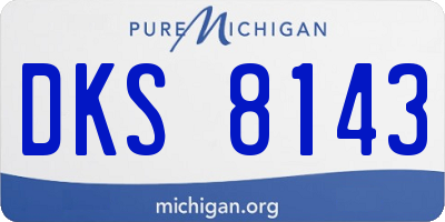 MI license plate DKS8143