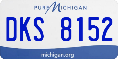 MI license plate DKS8152
