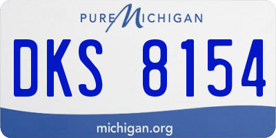 MI license plate DKS8154