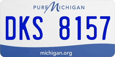 MI license plate DKS8157