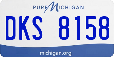 MI license plate DKS8158