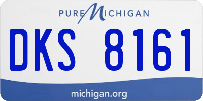 MI license plate DKS8161