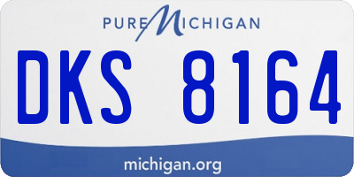 MI license plate DKS8164