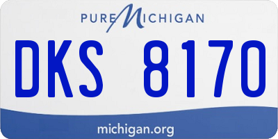 MI license plate DKS8170