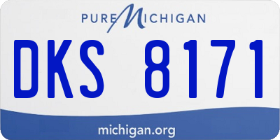MI license plate DKS8171