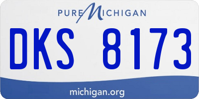 MI license plate DKS8173